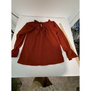 7th Ray SMALL/CH rust long sleeve top